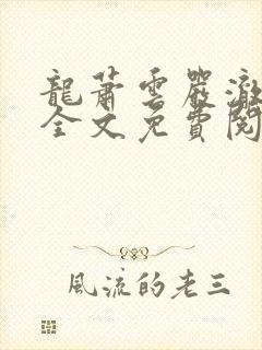 龙萧云严澈小说全文免费阅读