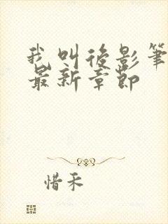 我叫后影笔趣阁最新章节封面