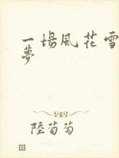 一场风花雪月的梦
