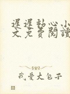 迟迟动心小说全文免费阅读无删减