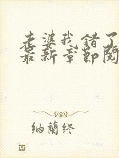 老婆我错了小说最新章节阅读全文