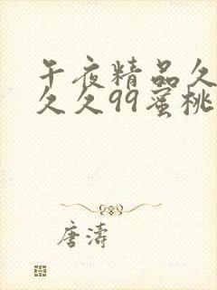 午夜精品久久久久久99蜜桃