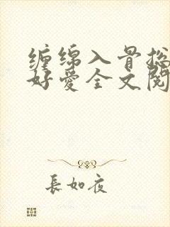 缠绵入骨总裁好好爱全文阅读免费封面