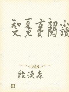 知夏方初小说全文免费阅读最新章节