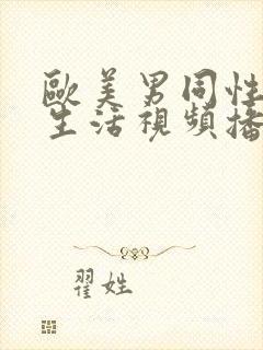 欧美男同性恋性生活视频播放