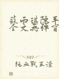 苏雨琪陈平小说全文无弹窗阅读封面