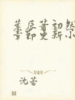 叶辰萧初然最新章节更新小说