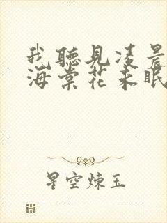 我听见凌晨四点海棠花未眠