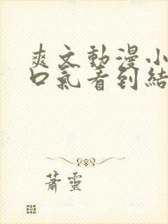 爽文动漫小说一口气看到结局封面