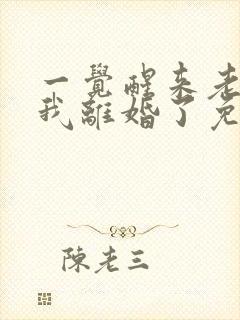 一觉醒来老婆和我离婚了免费阅读