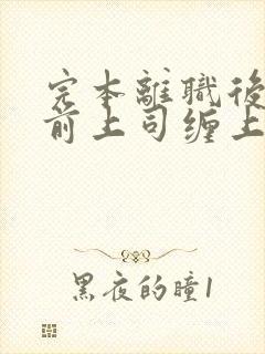 完本离职后我被前上司缠上了