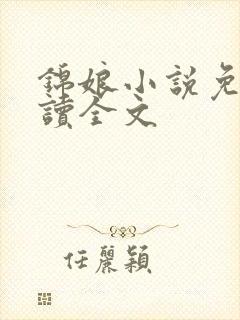 锦娘小说免费阅读全文