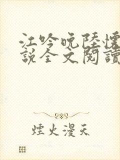 江吟晚陆怀瑾小说全文阅读笔趣阁