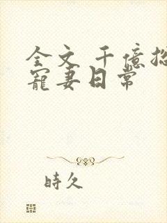 全文 千亿总裁宠妻日常封面