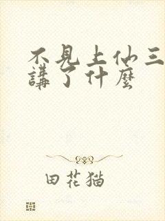 不见上仙三百年讲了什么