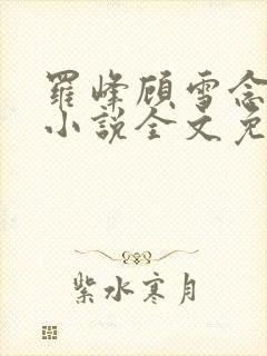 罗峰顾雪念最新小说全文免费阅读