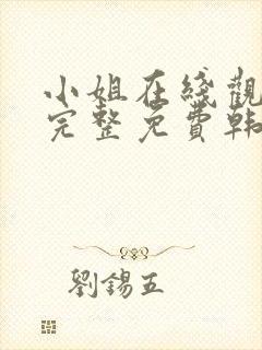 小姐在线观看剧完整免费韩剧