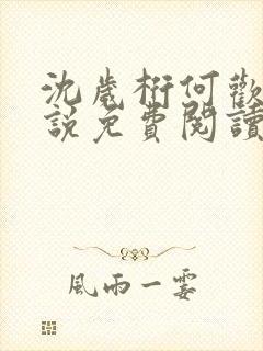 沈岁桁何欢的小说免费阅读最新章节