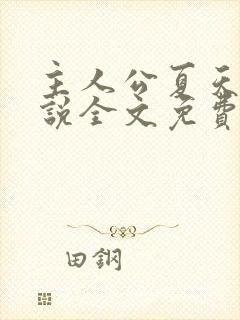 主人公夏天的小说全文免费阅读