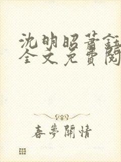 沈明昭萧钰小说全文免费阅读封面