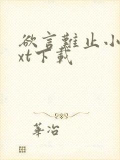 欲言难止小说txt下载