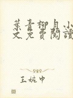 叶青柳月小说全文免费阅读无弹窗