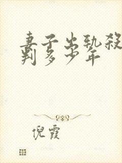 妻子出轨杀了她判多少年