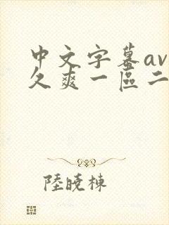 中文字幕av久久爽一区二区三区