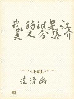 我的id是江南美人分集介绍