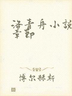 洛青舟小说最新章节