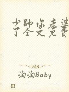 少帅你老婆又跑了全文免费阅读