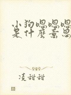 小狗嗯嗯嗯的叫是什么意思