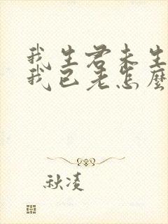 我生君未生君生我已老怎么回复