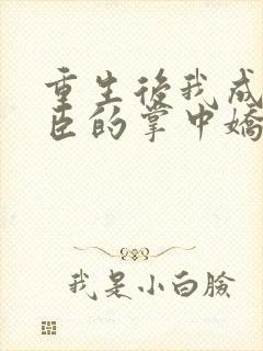 重生后我成了权臣的掌中娇怎么样