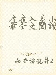 夜夜入梦小说陆爷全文阅读