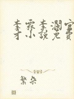 李霖李澜官场奇才小说免费阅读