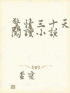 惊情三十天全文阅读小说