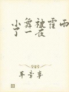 小舞被霍雨浩c了一夜