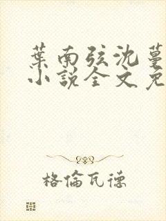 叶南弦沈蔓歌的小说全文免费阅读