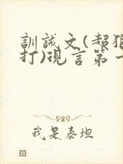 训诫文(超狠罚打)现言第一视角封面