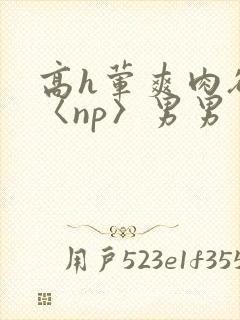 高h荤爽肉欲文〈np〉男男封面