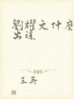 刘耀文什么时候出道