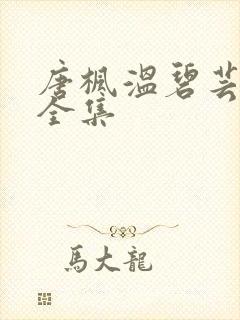 唐枫温碧芸小说全集封面