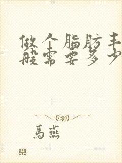 做个脂肪丰胸一般需要多少钱