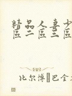 精品人妻少妇一区二区三区不卡