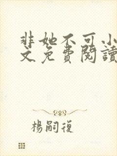 非她不可小说全文免费阅读