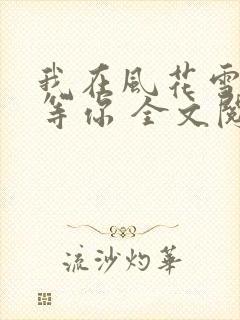我在风花雪月里等你 全文阅读封面