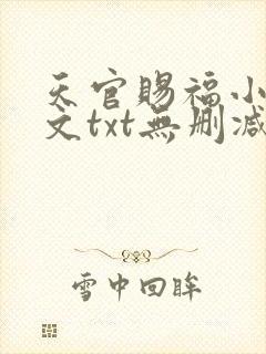 天官赐福小说全文txt无删减下载