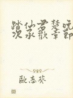 踏仙君楚晚宁初次承欢章节