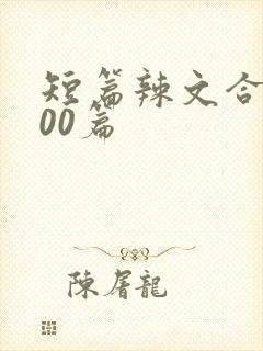 短篇辣文合集500篇封面